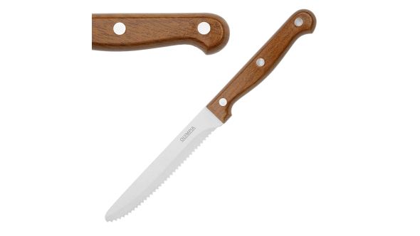Olympia Rounded Steak Knives with Wood Effect Handles (12 Pack) BFY5283