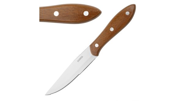 Olympia Jumbo Steak Knives with Wood Effect Handles (12 Pack) BFY5284