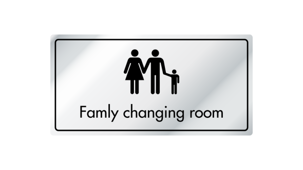 Family Changing Room Information Door Sign - ID002