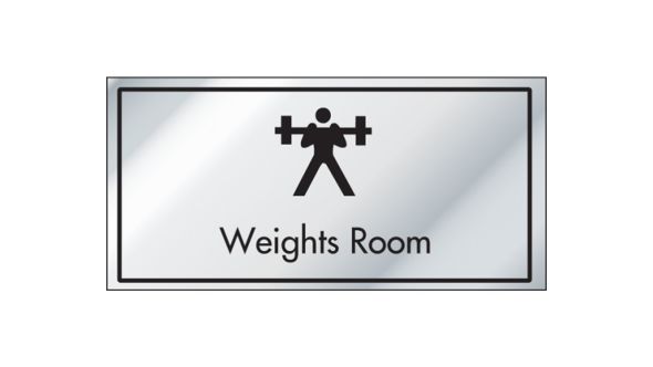 Weights Room Information Door Sign - ID014