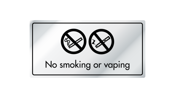 No Smoking or Vaping Information Door Sign - ID022
