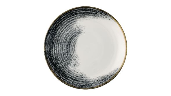 Churchill Homespun Accents Black Evolve Coupe Plates 217mm (12 Pack) HABKEVP81