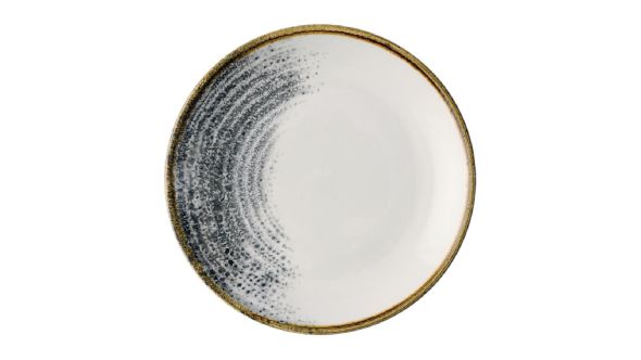 Churchill Homespun Accents Black Evolve Coupe Plates 165mm (12 Pack) HABKEVP61