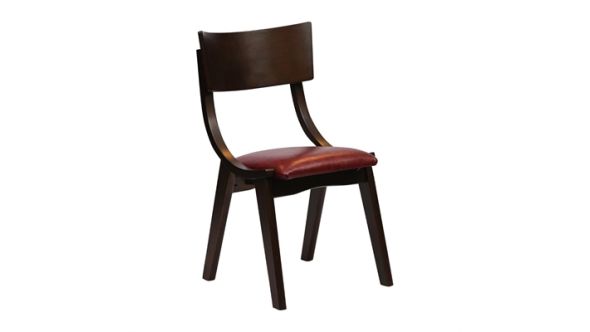 Everyday Chelsea Dining Chairs in Dark Walnut with Bison Bordeaux Seats (6 Pack) JA243