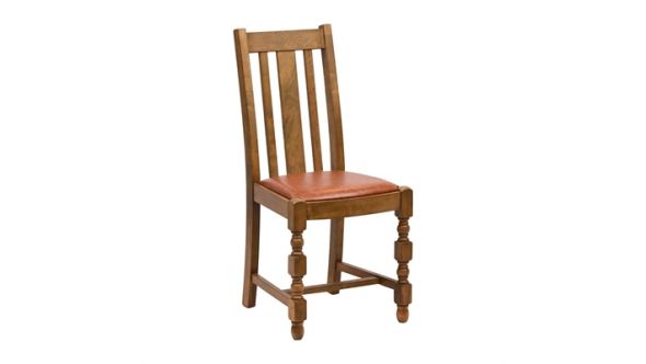 Everyday Thame Dining Chairs in Weathered Oak with Bison Tan Seat (6 Pack) JA257