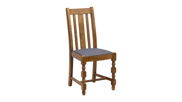 Everyday Thame Dining Chairs in Weathered Oak with Shetland Sea Seat (6 Pack) JA263