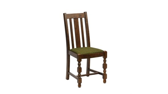 Everyday Thame Dining Chairs in Vintage Wood with Shetland Forest Seat (6 Pack) JA268
