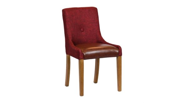Everyday Bath Weathered Oak Dining Chairs with Scarlett Back & Espresso Seat (6 Pack) JA299