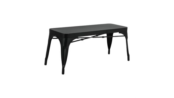 Bolero Bolero Bistro Metal Benches Black 1000mm (2 Pack) JA328