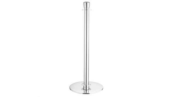 Bolero Bolero Flat Base Barrier Banner Posts Polished Stainless Steel (2 Pack) JA342