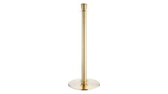 Bolero Bolero Flat Base Barrier Banner Posts Brushed Brass (2 Pack) JA343