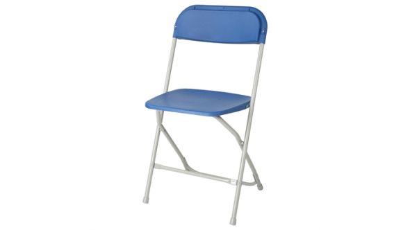 Bolero Bolero Folding Polypropylene Chairs Blue (10 Pack) JA344