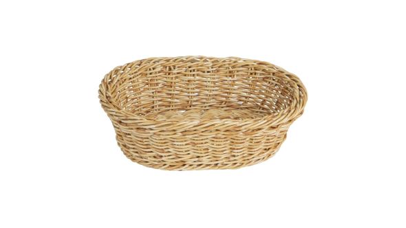 Olympia Polywicker Oval Basket Light Brown 240x170mm TU4781S-LIGHT