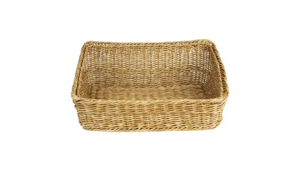 Olympia Polywicker Rectangular Display Basket Light Brown 525x385mm P756-A