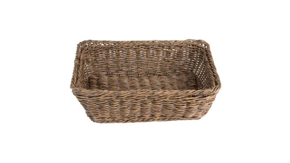 Olympia Polywicker Rectangular Basket Dark Brown 300x230mm TU4782L-DARK