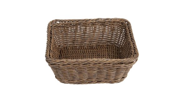 Olympia Polywicker Square Basket Dark Brown 230x230mm TU4783M-DARK