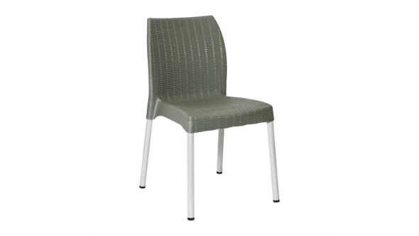 Bolero Bolero Elements Polypropylene Rattan Side Chairs Olive Green (4 Pack) JA915