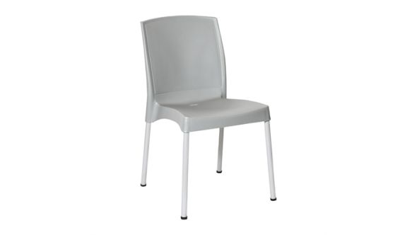 Bolero Bolero Elements Polypropylene Plain Side Chairs Grey (4 Pack) JA920