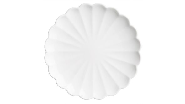 Olympia Bloom Scalloped Plates White 175mm (6 Pack) 11414