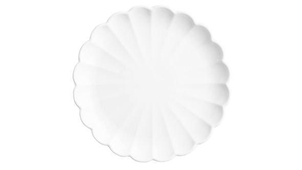 Olympia Bloom Scalloped Plates White 226mm (6 Pack) 11403