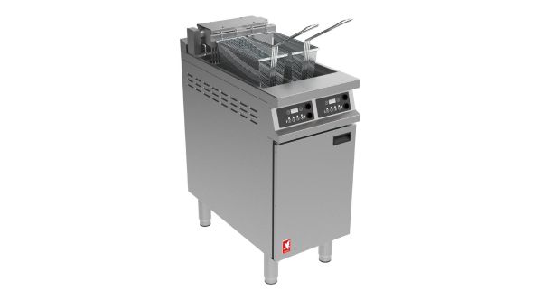 Falcon Dominator Plus Free Standing Electric Programmable Twin Filtration Angel Fryer on Feet E3845F2XP