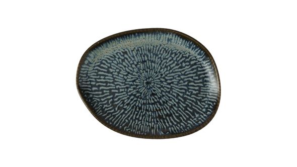 Churchill Envisage Cascade Sapphire Blue Natural Oblong Plates 260x200mm (6 Pack) ECABPLA31
