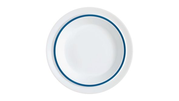 Autonomy Soup Dishes Blue Border 230mm (12 Pack) V9431