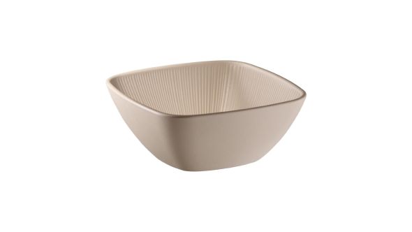 APS Nero Square Bowl Sand 195x195mm 85416