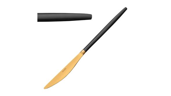 Amefa Soprano Table Knives Black & Gold (12 Pack) 1114DUB000305