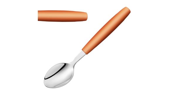 Amefa PIXEL Dessert Spoons Orange (12 Pack) 2515ORB000345
