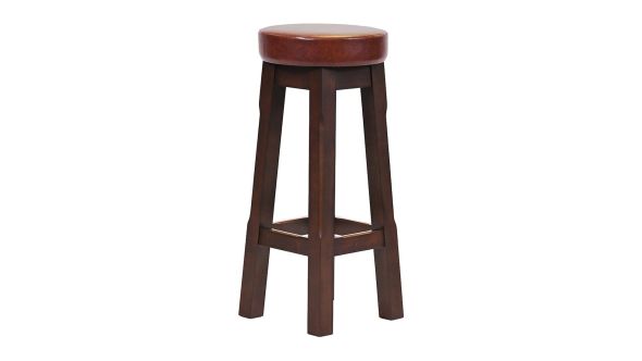 Everyday Wessex Dark Walnut High Stool with Bison Espresso Seat (2 Pack) JF960