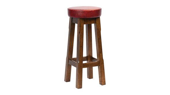 Everyday Wessex Vintage High Stool with Bison Bordeaux Seat (2 Pack) JF967