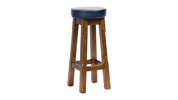 Everyday Wessex Vintage High Stool with Bison Midnight Seat (2 Pack) JF969