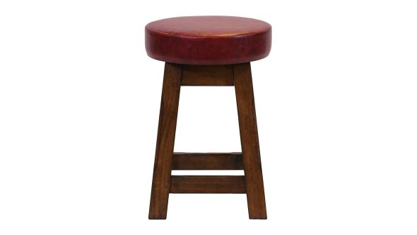 Everyday Wessex Vintage Low Stool with Bison Bordeaux Seat (2 Pack) JF982