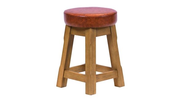 Everyday Wessex Weathered Oak Low Stool with Bison Tan Seat (2 Pack) JF986