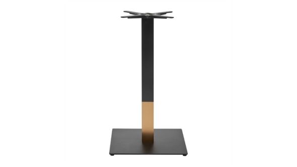 Everyday Boston Sleek Large Square Mid Height Table Base Black & Gold JK456