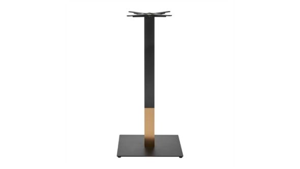Everyday Boston Sleek Large Square Bar Height Table Base Black & Gold JK457