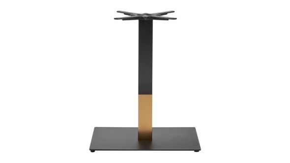 Everyday Boston Sleek Small Rectangular Dining Table Base Black & Gold JK459