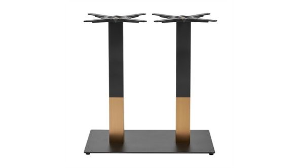 Everyday Boston Sleek Large Rectangular Dining Table Base Black & Gold JK463