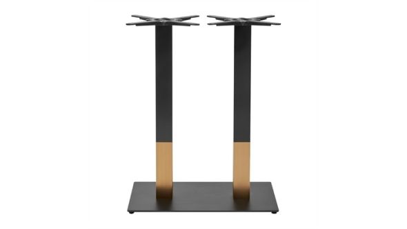 Everyday Boston Sleek Large Rectangular Mid Height Table Base Black & Gold JK464