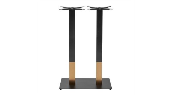 Everyday Boston Sleek Large Rectangular Bar Height Table Base Black & Gold JK465