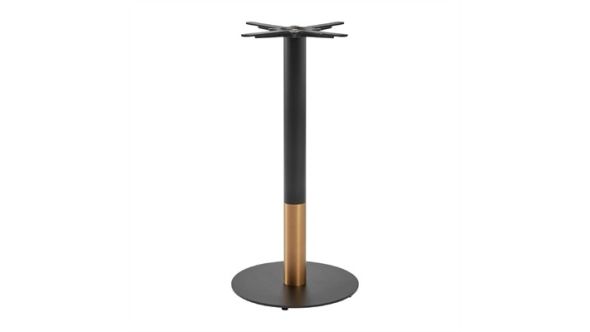Everyday Boston Sleek Small Round Mid Height Table Base Black & Gold JK468