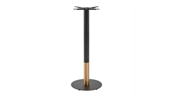 Everyday Boston Sleek Small Round Mid Height Table Base Black & Gold JK469