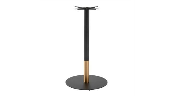 Everyday Boston Sleek Large Round Bar Height Table Base Black & Gold JK473