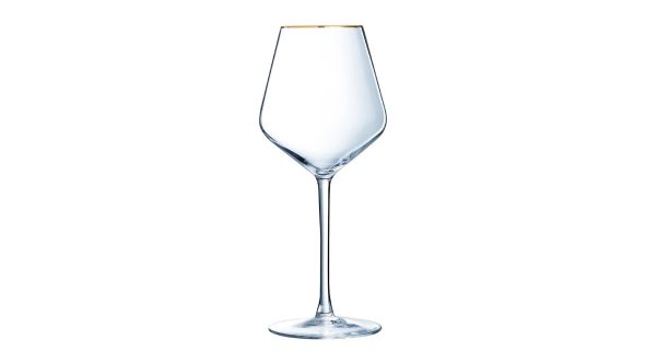 Cristal d'Arques Ultime Gold Band Wine Glasses 470ml (8 Pack) P7631