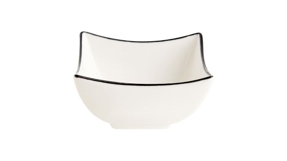 Arcoroc Appetizer Ludico Deep Square Bowls Black Line 90mm (24 Pack) Q8195