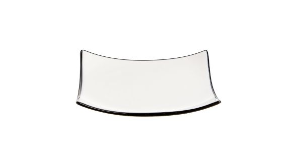 Arcoroc Appetizer Square Small Bowls Black Line 95mm (24 Pack) Q8192