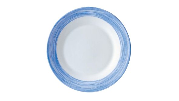 Arcoroc Brush Soup Plates Blue 225mm (12 Pack) X0622