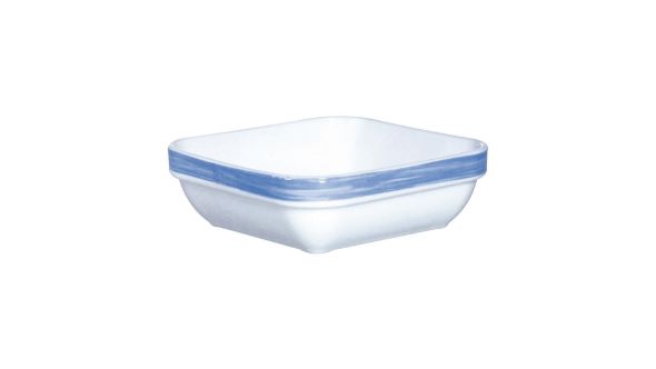 Arcoroc Brush Square Stacking Dishes Blue 110mm (24 Pack) C0646