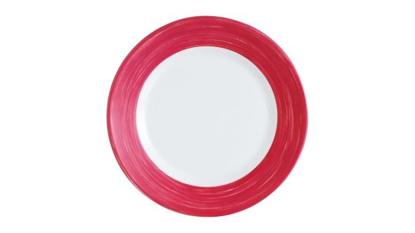 Arcoroc Brush Plates Cherry Red 252mm (12 Pack) P3947